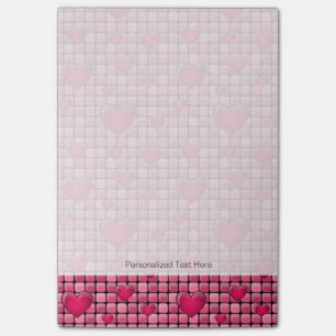 Post-it® Pile Rose aux Coeurs