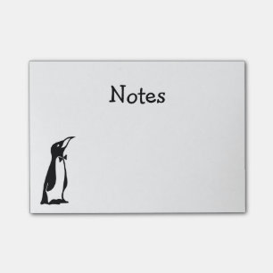 Post-it® Pingouin blanc noir personnalisé mignon