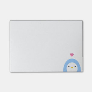 Post-it® Pingouin dans des notes de post-it d'amour
