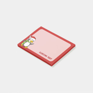 Post-it® Pingouin de Noël marchant sur la neige