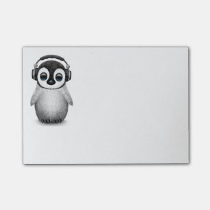 Post-it® Pingouin mignon personnalisable DJ de bébé avec