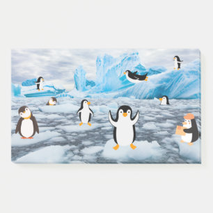 Post-it® pingouins mignons dans la glace Antarctique