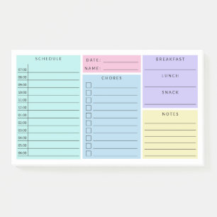Post-it® Pink Blue Purple Daily Home Calendrier de l'école