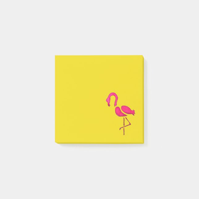 Post-it® Pink flamingo pop art unique (Devant)