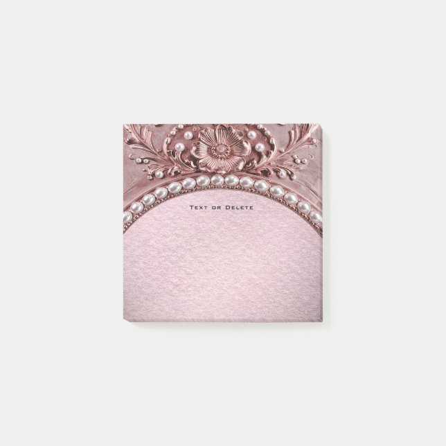 Post-it® Pink Flower Post it Notes (Devant)