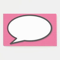 Pink Fun Simple Comédie Livre Voix Bubble