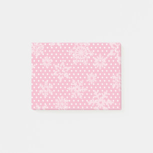 Post-it® Pink Holiday Snowflakes