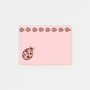 Post-it® Pink Ladybug Post It Notes Cadeau