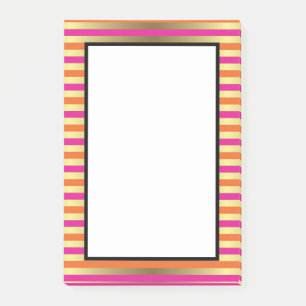 Post-it® Pink, Orange & Gold Faux Tirures métalliques