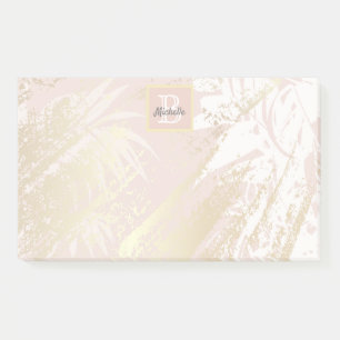Post-it® Pink palm feuillage or monogramme