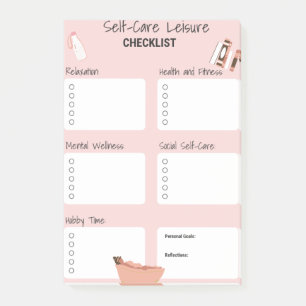 Post-it® Pink Self-Care Planner - Wellness & Mental Health