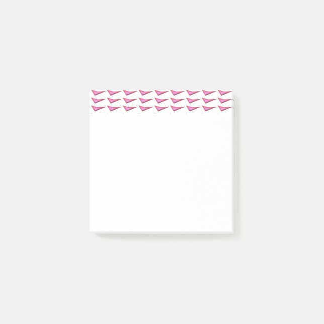 Post-it® Pink Steel Art patins à notes blanches (Devant)