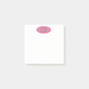 Post-it® Pink Steel cartons blancs ovales