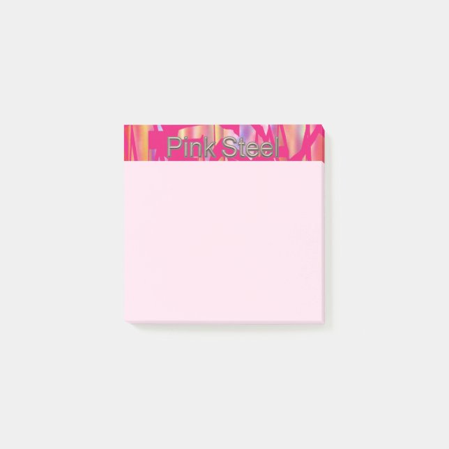 Post-it® Pink Steel Hot rose rose note pans (Devant)