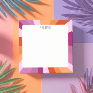 Post-it® Pink Stripes personnalisées Chic Monogramme Person