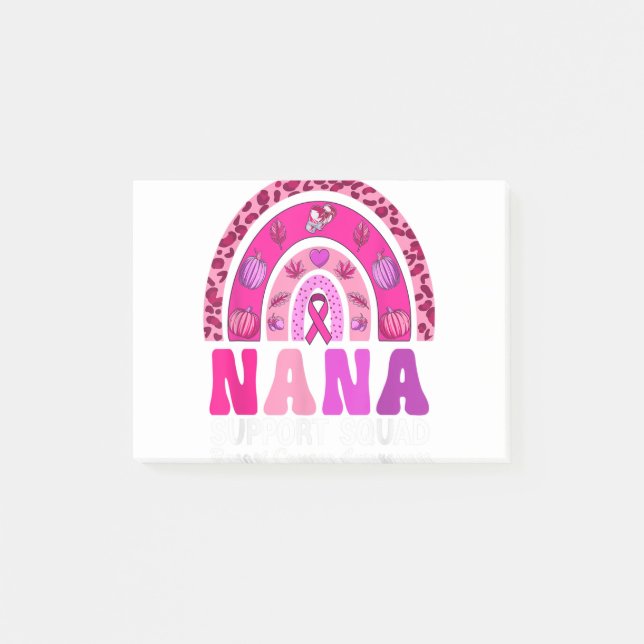 Post-it® Pink Support équipe Nana Cancer du sein Ruban Rain (Devant)