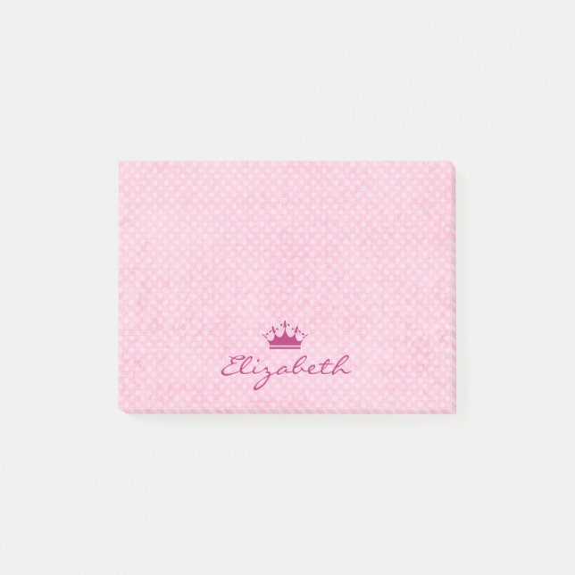 Post-it® Pink Tiara ona Polka Dot Motif (Devant)