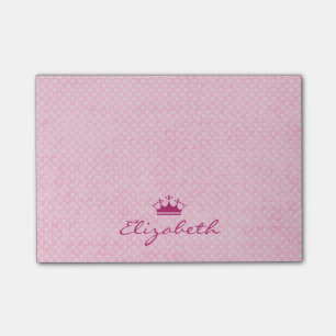 Post-it® Pink Tiara ona Polka Dot Motif