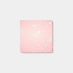 Post-it® Pink Winter Snowflon Post it Notes