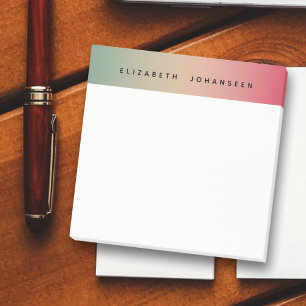 Post-it® Pink Yellow & Green Gradient Black Typographie Nom