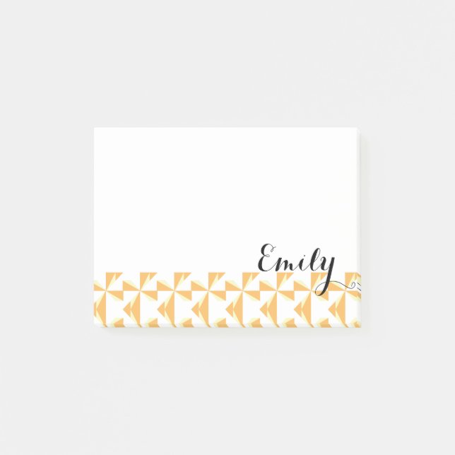 Post-it® Pinwheel Citrouille de nom personnalisé (Devant)