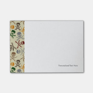 Post-it® Pirate Skuls avec des épées croisées