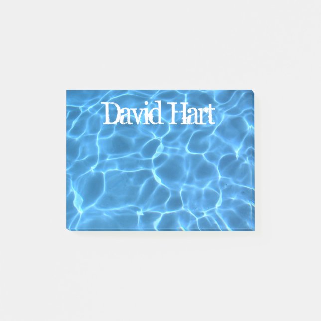 Post-it® Piscine bleu aqua personnalisée (Devant)
