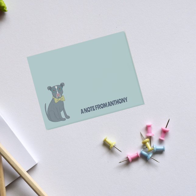 Post-it® Pit Bull Chien Chien Portant Des Lunettes Personna (Créateur téléchargé)