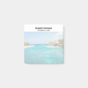 Post-it® Pittoresque plage tropicale avec Mariage de paillo