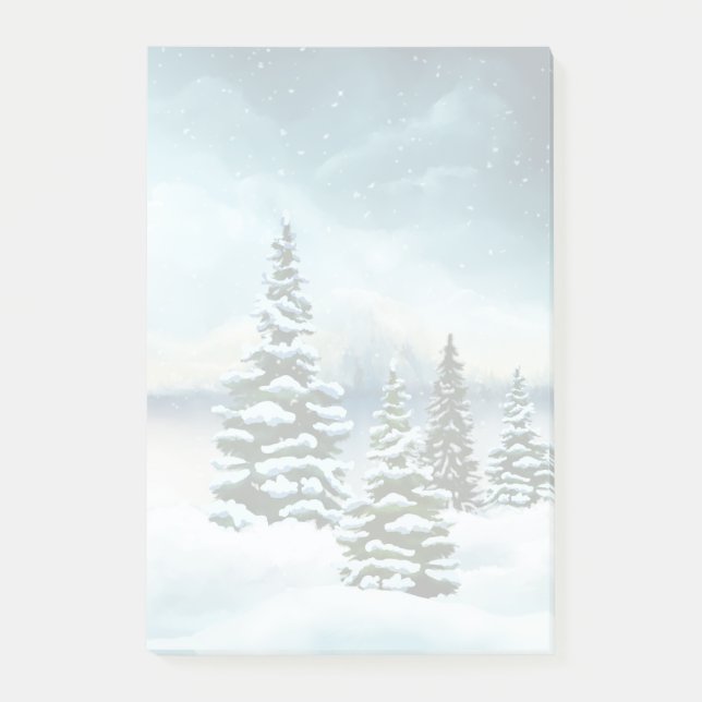 Post-it® Pittoresque Winter Wonderland aquarelle peinture (Devant)
