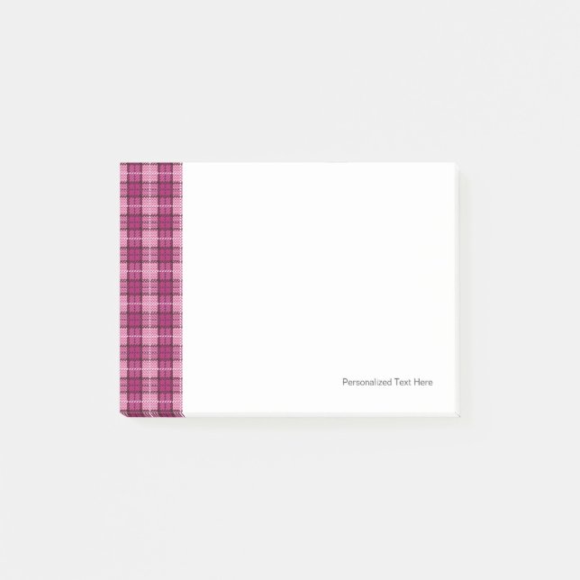 Post-it® Pixel Plaid_Magenta-Black (Devant)