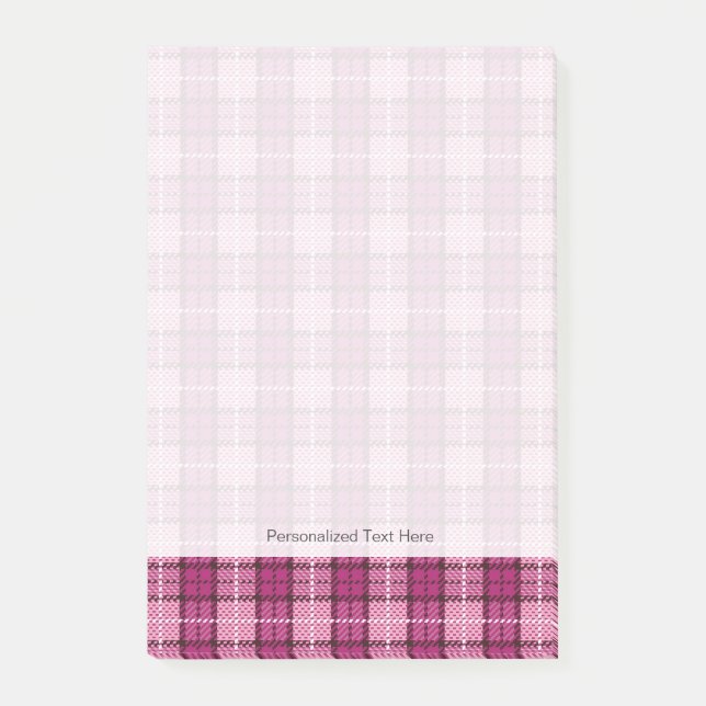 Post-it® Pixel Plaid_Magenta-Black (Devant)