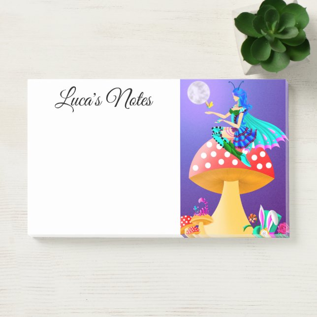 Post-it® Pixie Fairy sur Mushroom Wonderland (Bureau)