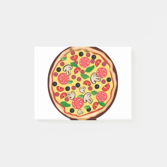 Post-it® Pizza Alimentation Clipart Icon Pepperoni Fromage (Devant)