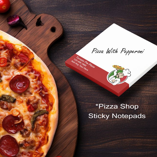 Post-it® Pizza Restaurant Thème Sticky Notepads (Créateur téléchargé)