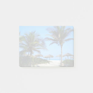 Post-it® Plage de sable avec palmiers et vue sur l'océan