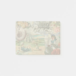 Post-it® plage d'été poulpe vintage antique voile