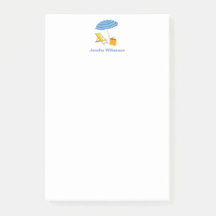 Post-it® Plage Jours Parapluie Tropical Chaise Été Person