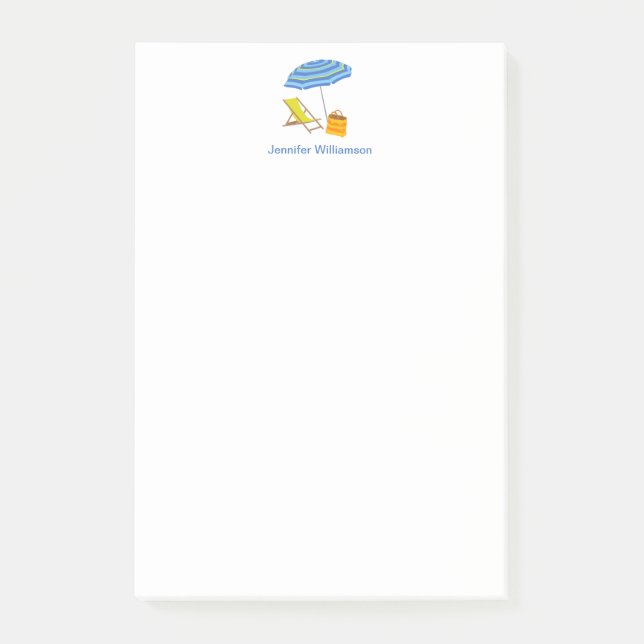 Post-it® Plage Jours Parapluie Tropical Chaise Été Personna (Devant)