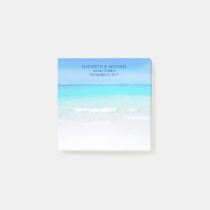 Post-it® Plage tropicale avec Mariage de mer turquoise