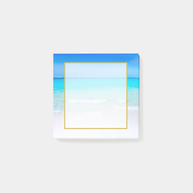 Post-it® Plage tropicale avec mer Turquoise avec Overlay (Devant)