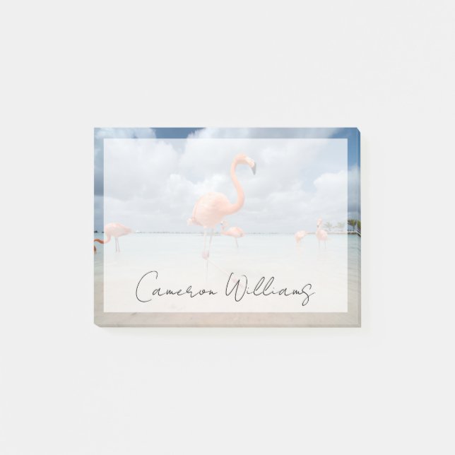 Post-it® Plages tropicales | Flamants roses Beach, Aruba (Devant)