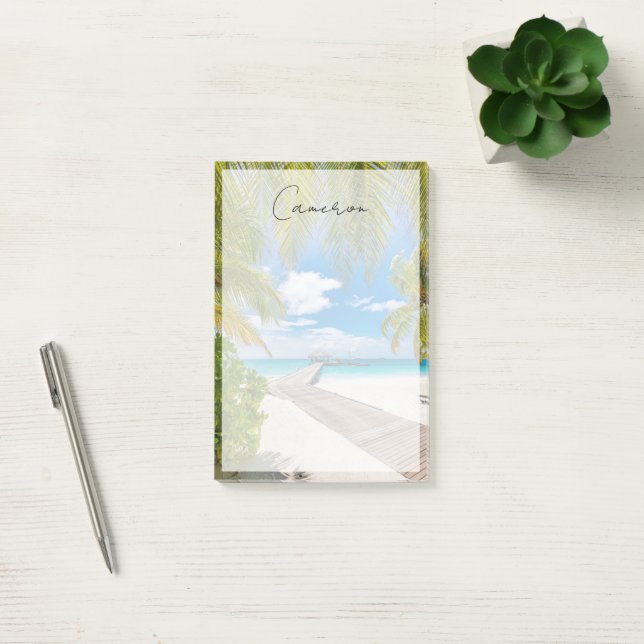 Post-it® Plages tropicales | Jetty en bois des Maldives (Bureau)