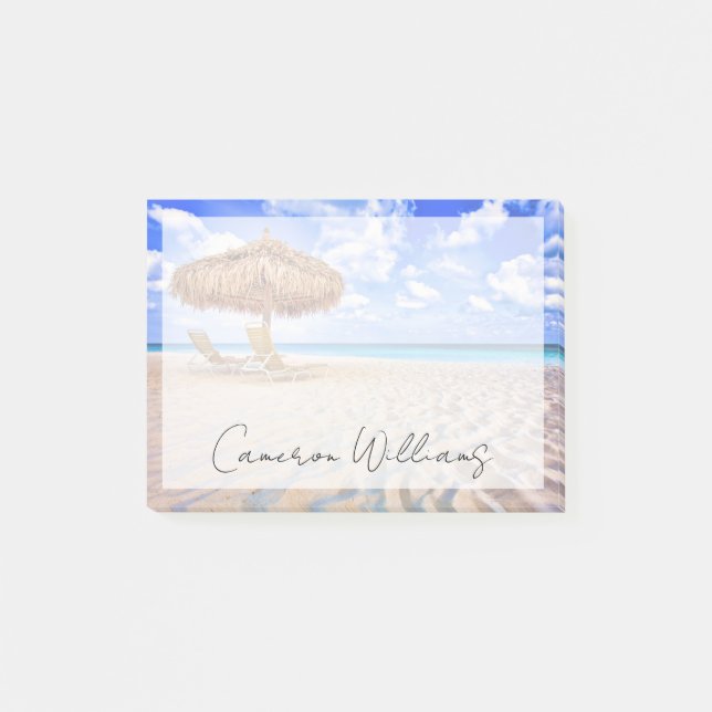 Post-it® Plages tropicales | Plage de sable d'Aruba (Devant)