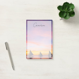 Post-it® Plages tropicales   Sunset Sailboats, Phillipines