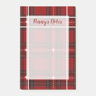 Post-it® Plaid Cœur Rouge