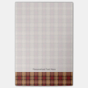 Post-it® Plaid de pixel en rouge et or