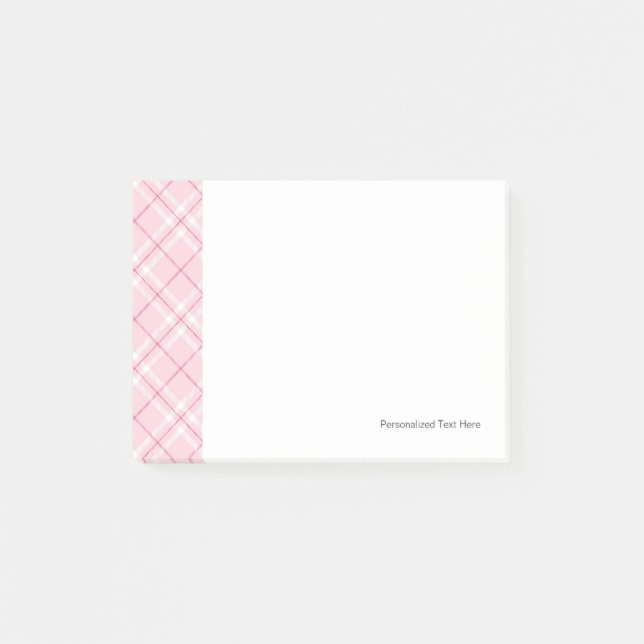 Post-it® Plaid rose-clair (Devant)