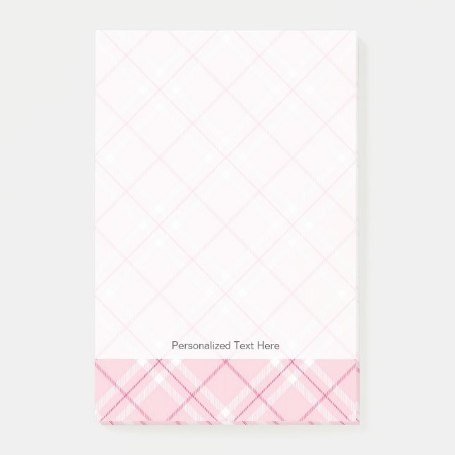 Post-it® Plaid rose-clair (Devant)