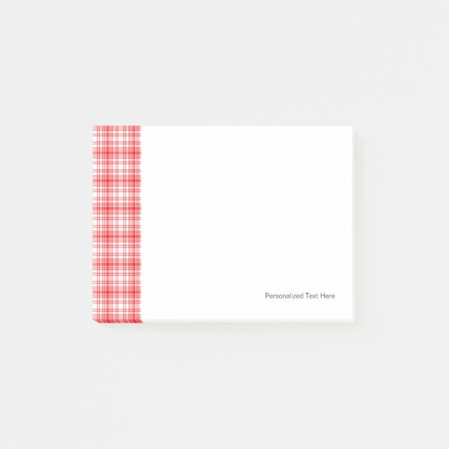 Post-it® Plaid rouge (Devant)
